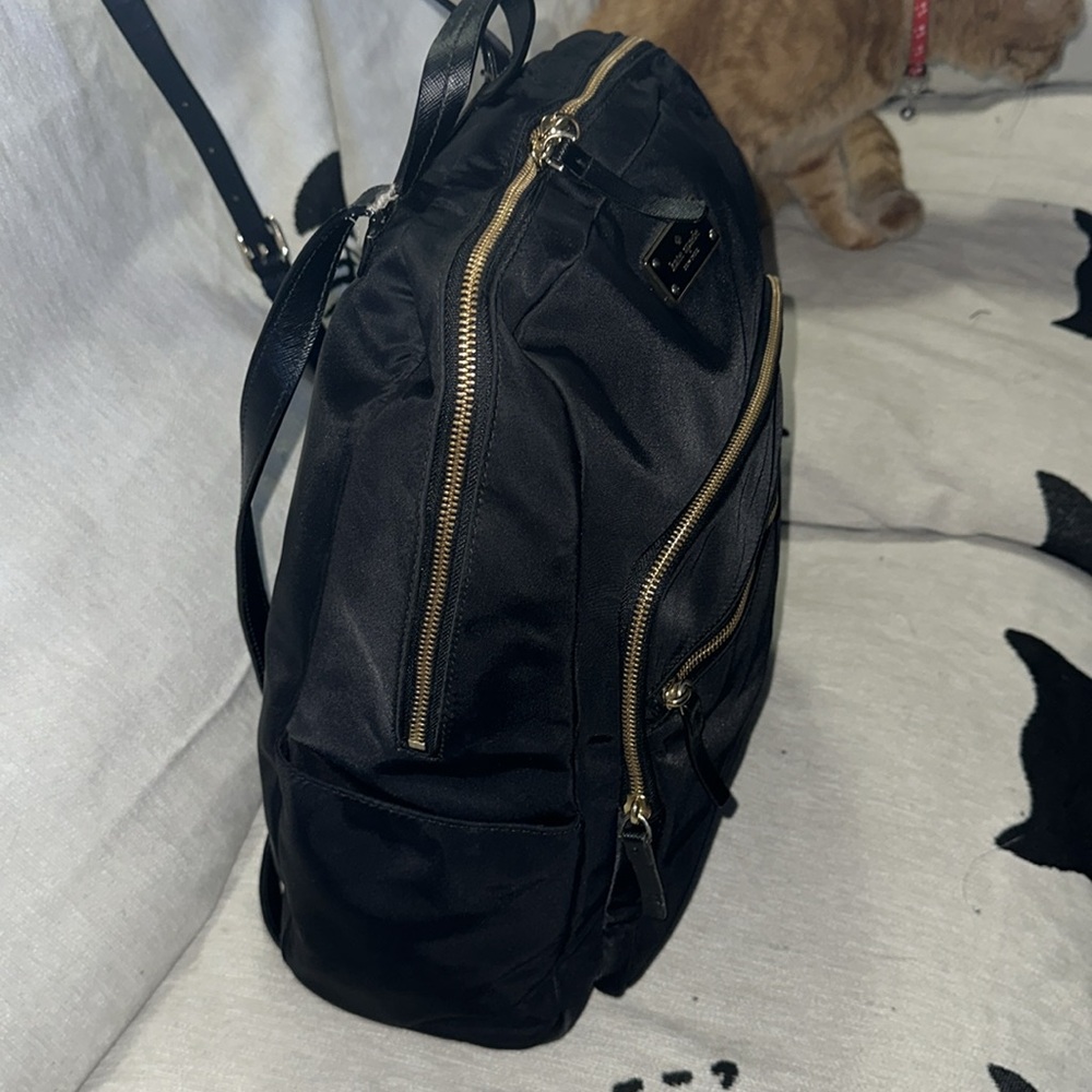Kate Spade ♠️ New York large black backpack damaged - Picture 5 of 15